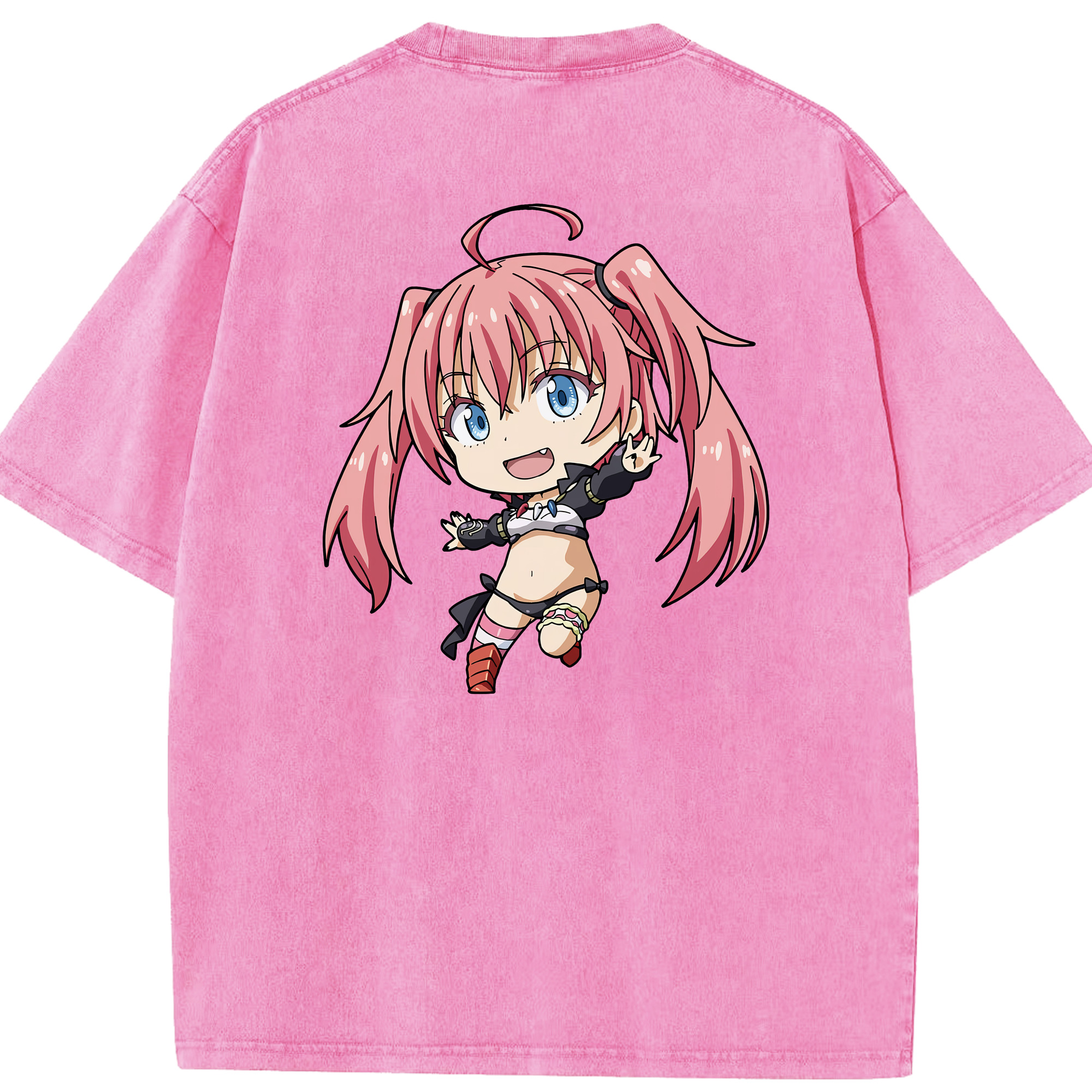 （画像用） 転スラ Regarding Reincarnated to Slime 綿100% ヴィンテージ風 半袖Tシャツ（背面プリント）